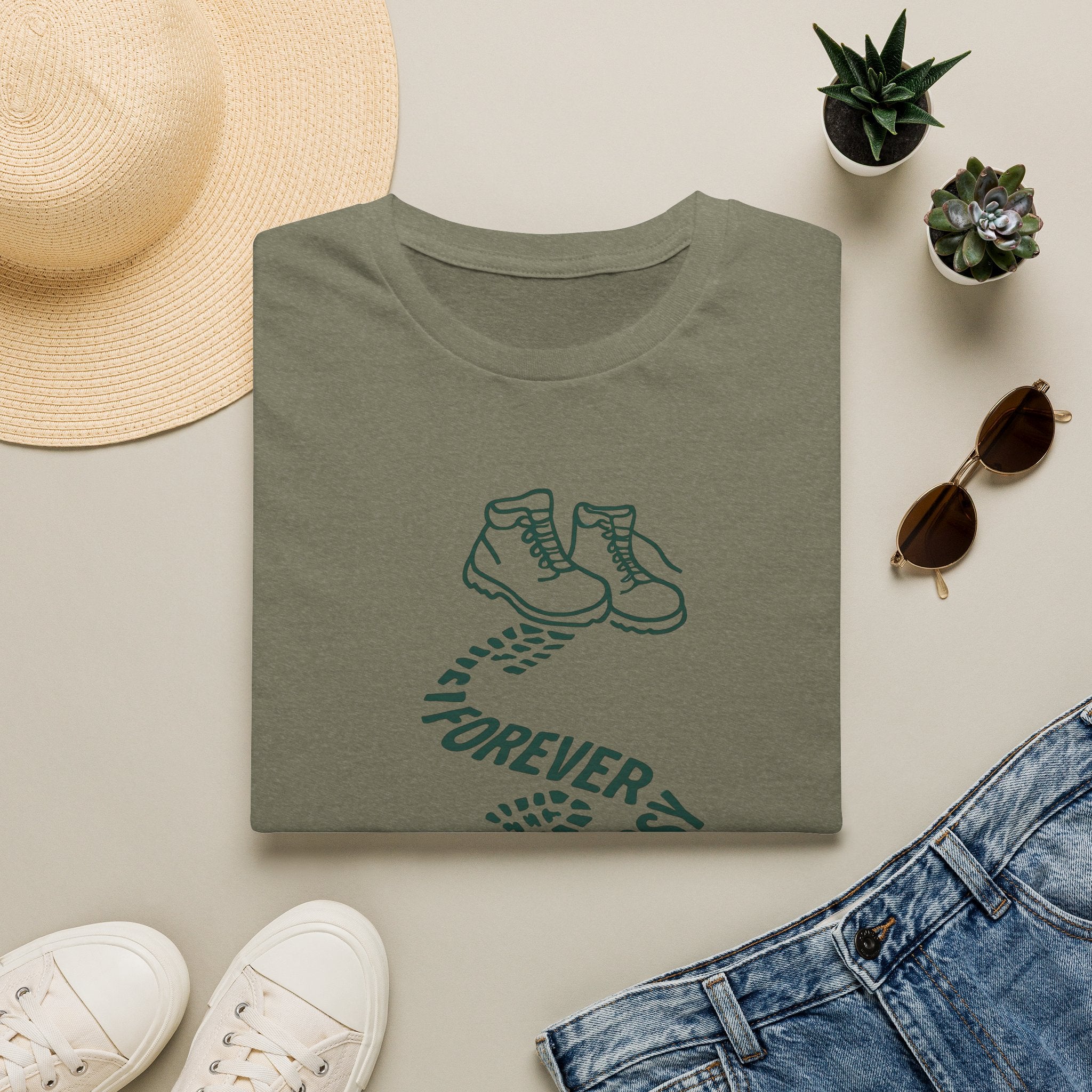 Forever Outdoors T-Shirt — Hiking Boots Graphic Tee