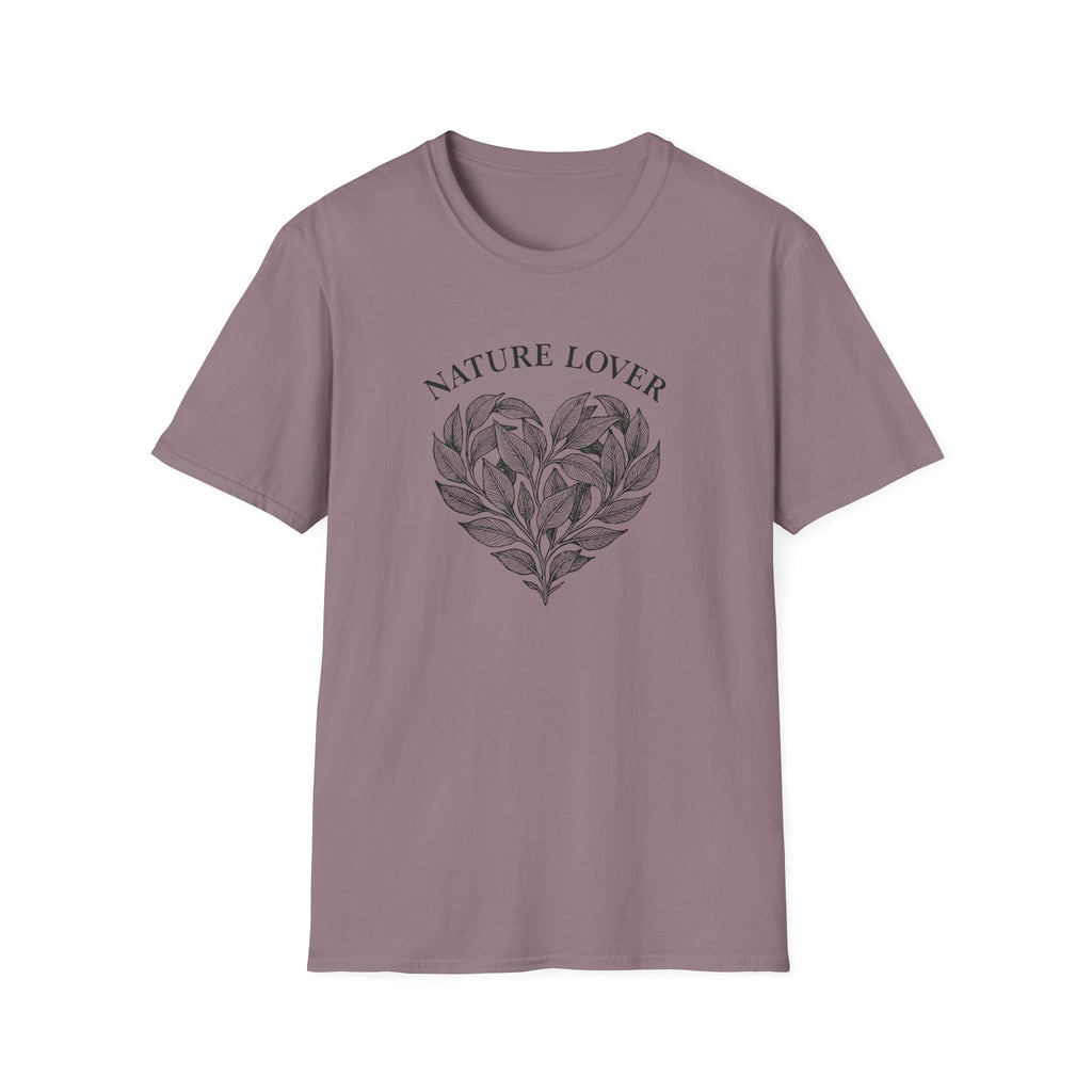 Nature Lover T-Shirt — Botanical Heart Graphic Tee