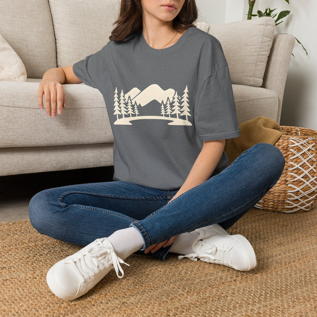 Mountain Pines T-Shirt — Minimal Scenic Forest Graphic