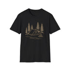 Camping Tent Graphic T-Shirt — Minimal Forest Campsite Tee
