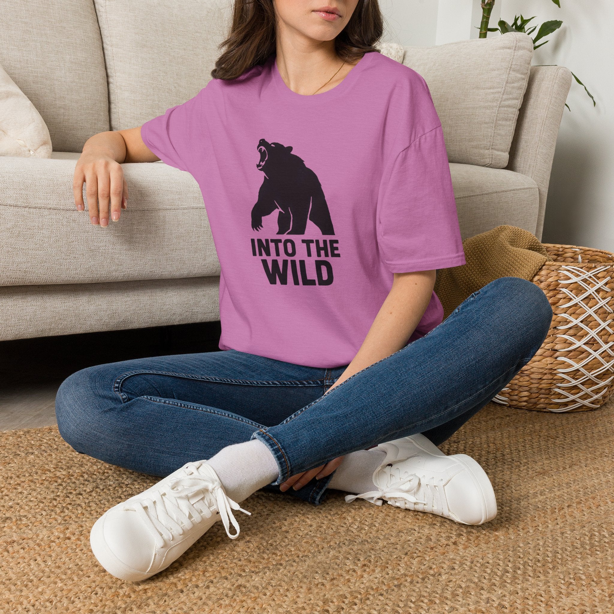 Into The Wild Bear T-Shirt — Outdoor Adventure Graphic Tee