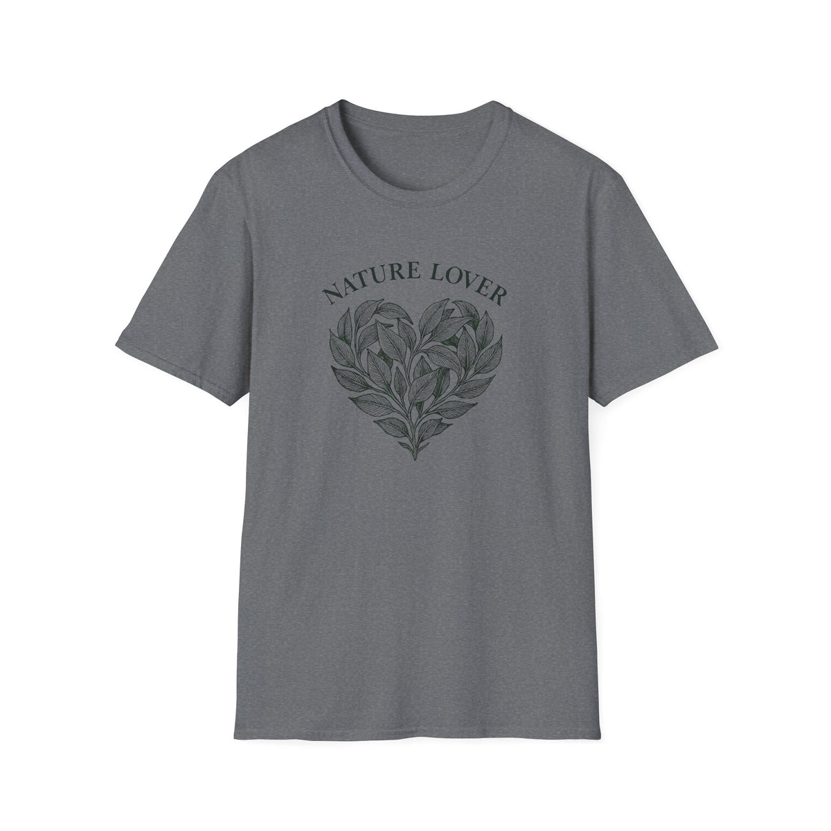 Nature Lover T-Shirt — Botanical Heart Graphic Tee