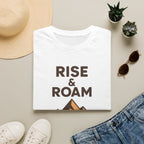 Rise & Roam Mountain T-Shirt — Adventure Graphic Tee for Hikers & Travelers