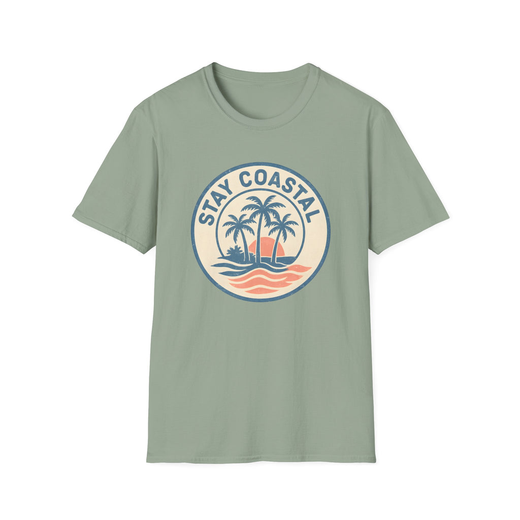 Stay Coastal T-Shirt — Vintage Palm Beach Sunset Tee