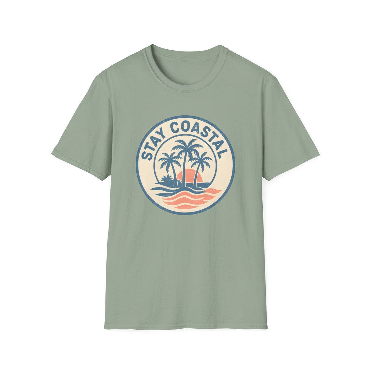 Stay Coastal T-Shirt — Vintage Palm Beach Sunset Tee