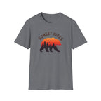 Sunset Hikes T-Shirt — Bear Silhouette Mountain Sunset Tee
