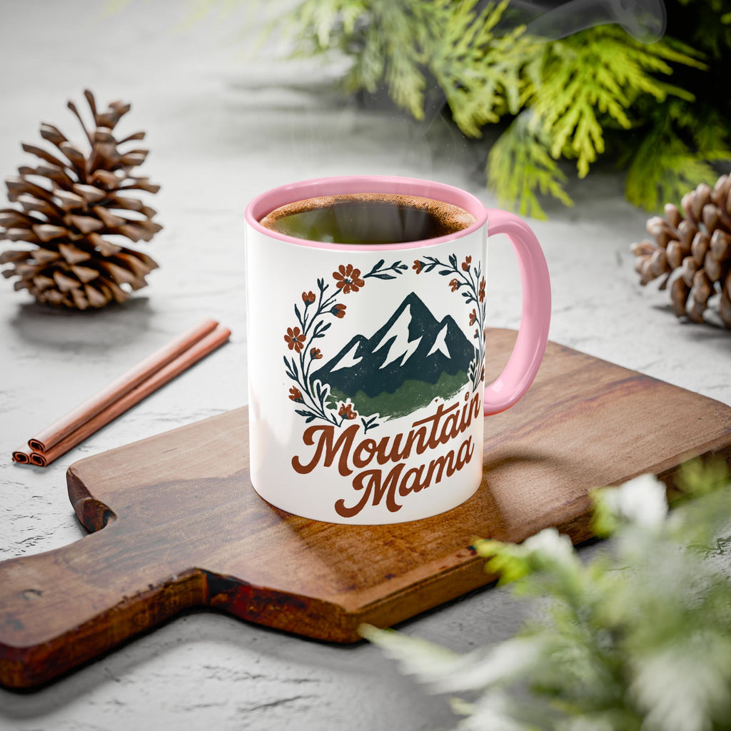Mountain Mama Coffee Mug — 11oz & 15oz Floral Mountain Ceramic Mug