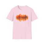 Autumn Lake Reflection T-Shirt — Orange Fall Trees Graphic Tee