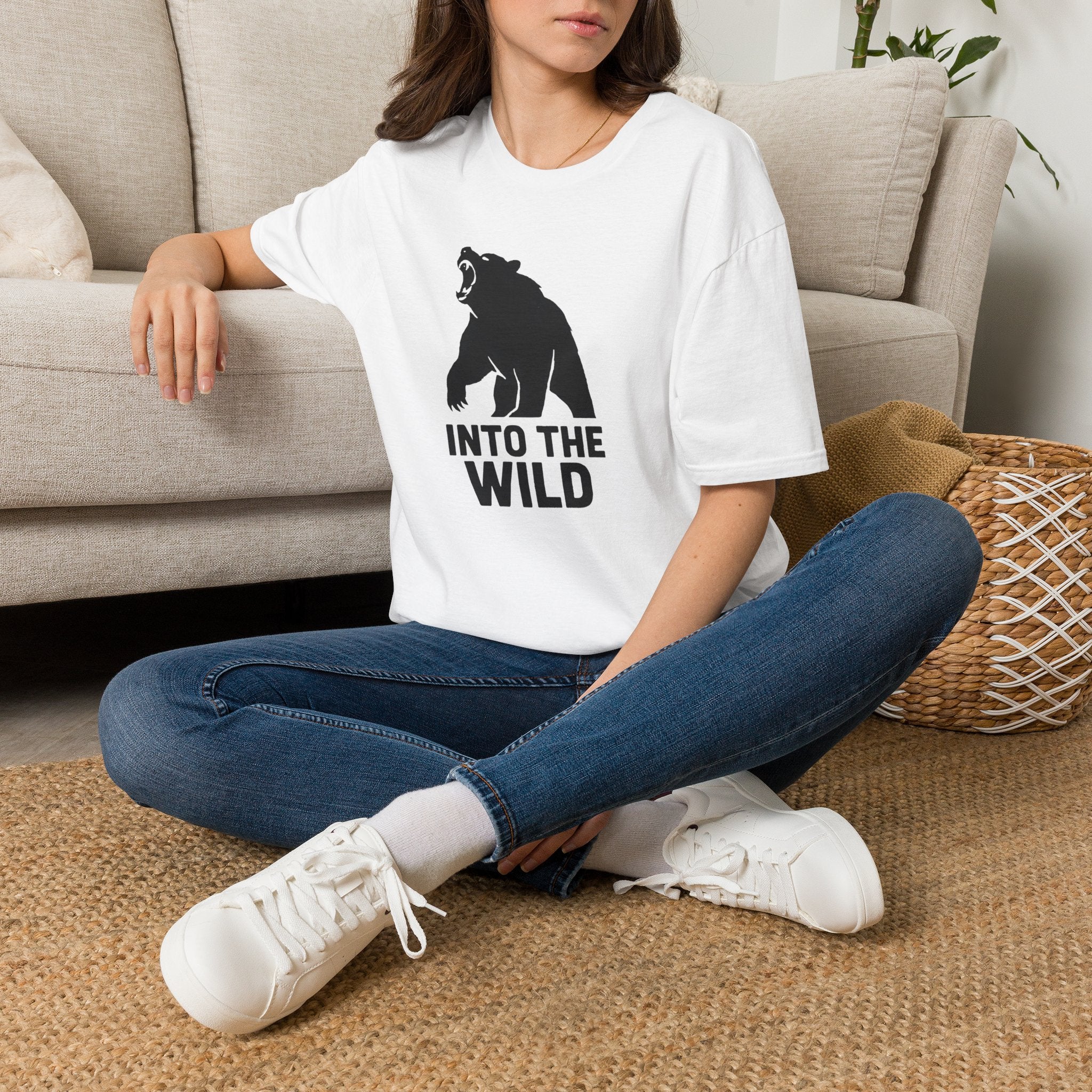 Into The Wild Bear T-Shirt — Outdoor Adventure Graphic Tee