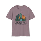 Nature Is My Therapy T-Shirt — Scenic Forest River Graphic Tee