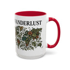 Wanderlust Floral Travel Mug — 11oz/15oz Ceramic Coffee Cup