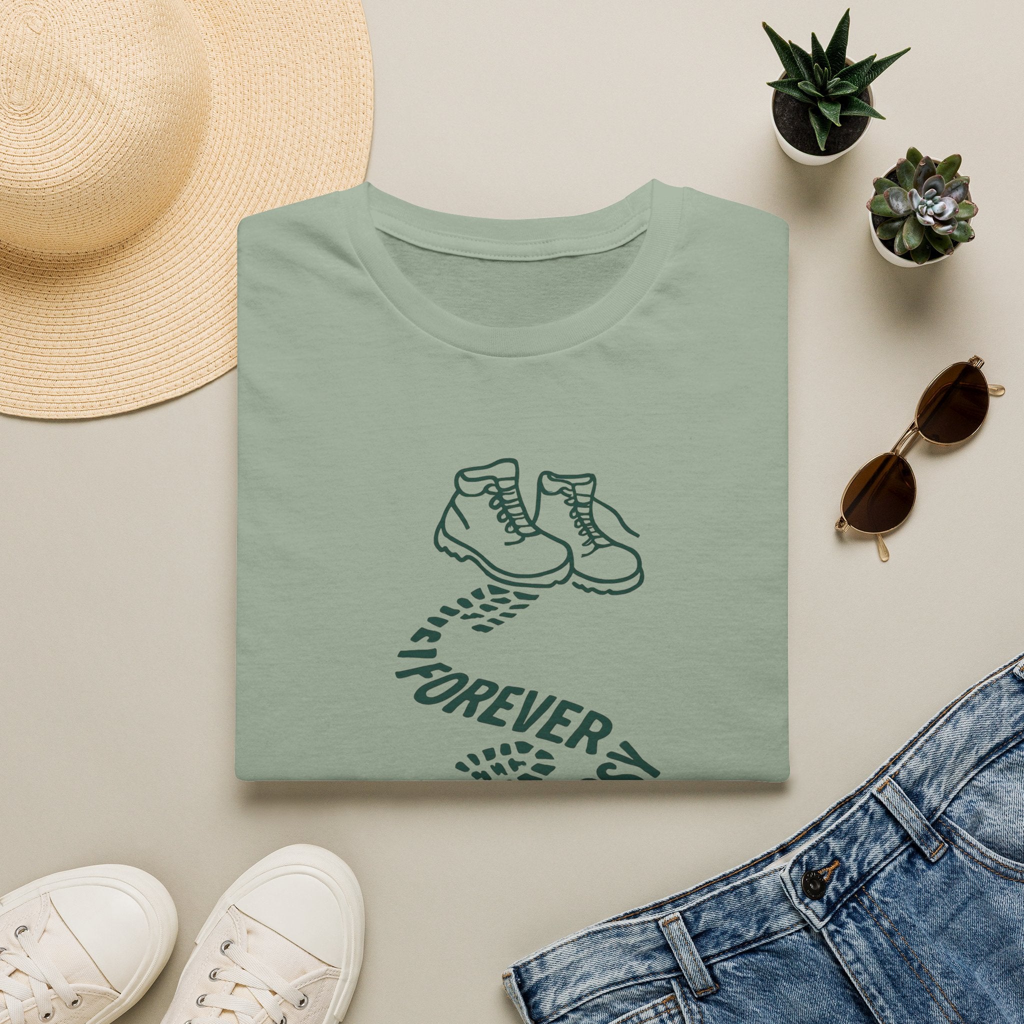 Forever Outdoors T-Shirt — Hiking Boots Graphic Tee