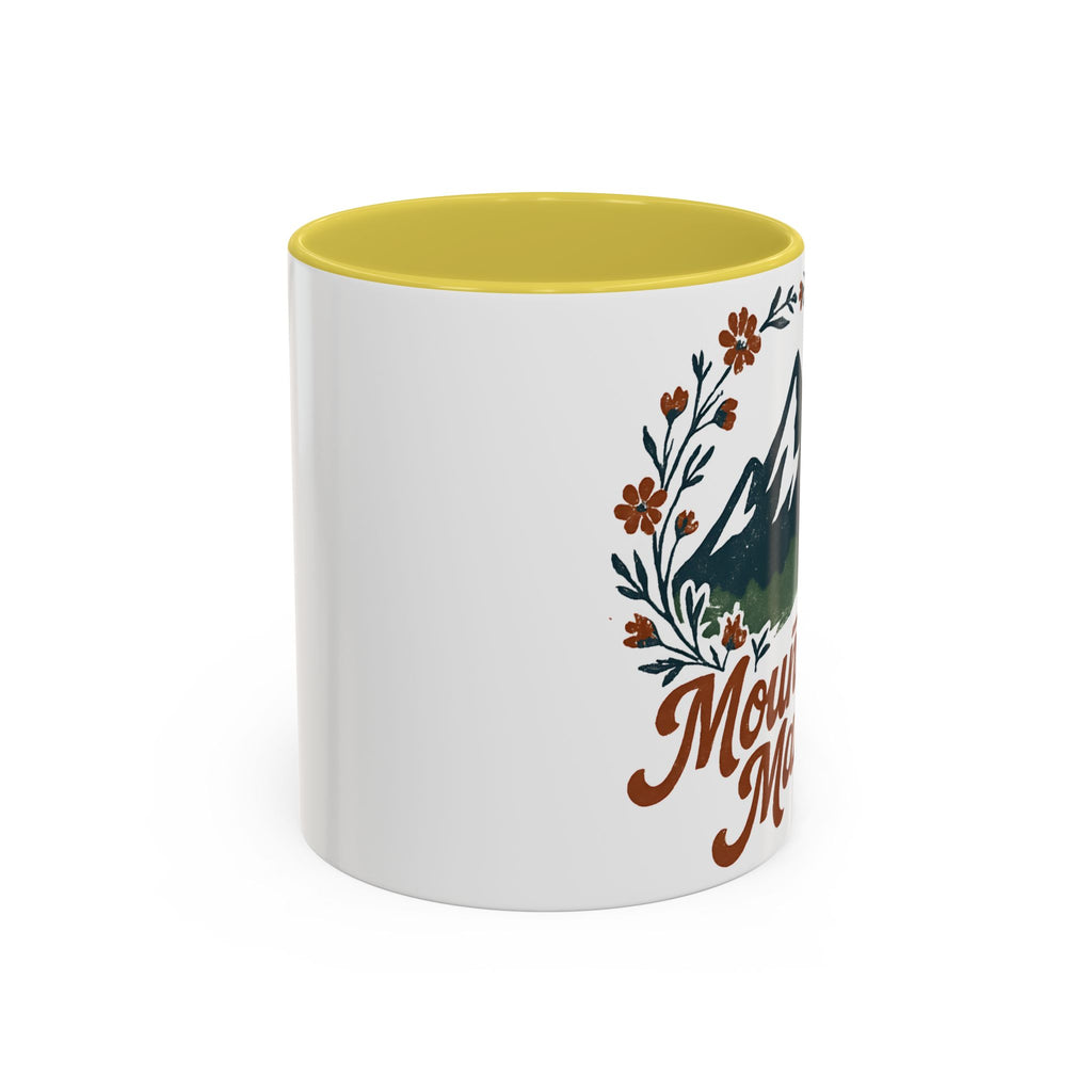 Mountain Mama Coffee Mug — 11oz & 15oz Floral Mountain Ceramic Mug