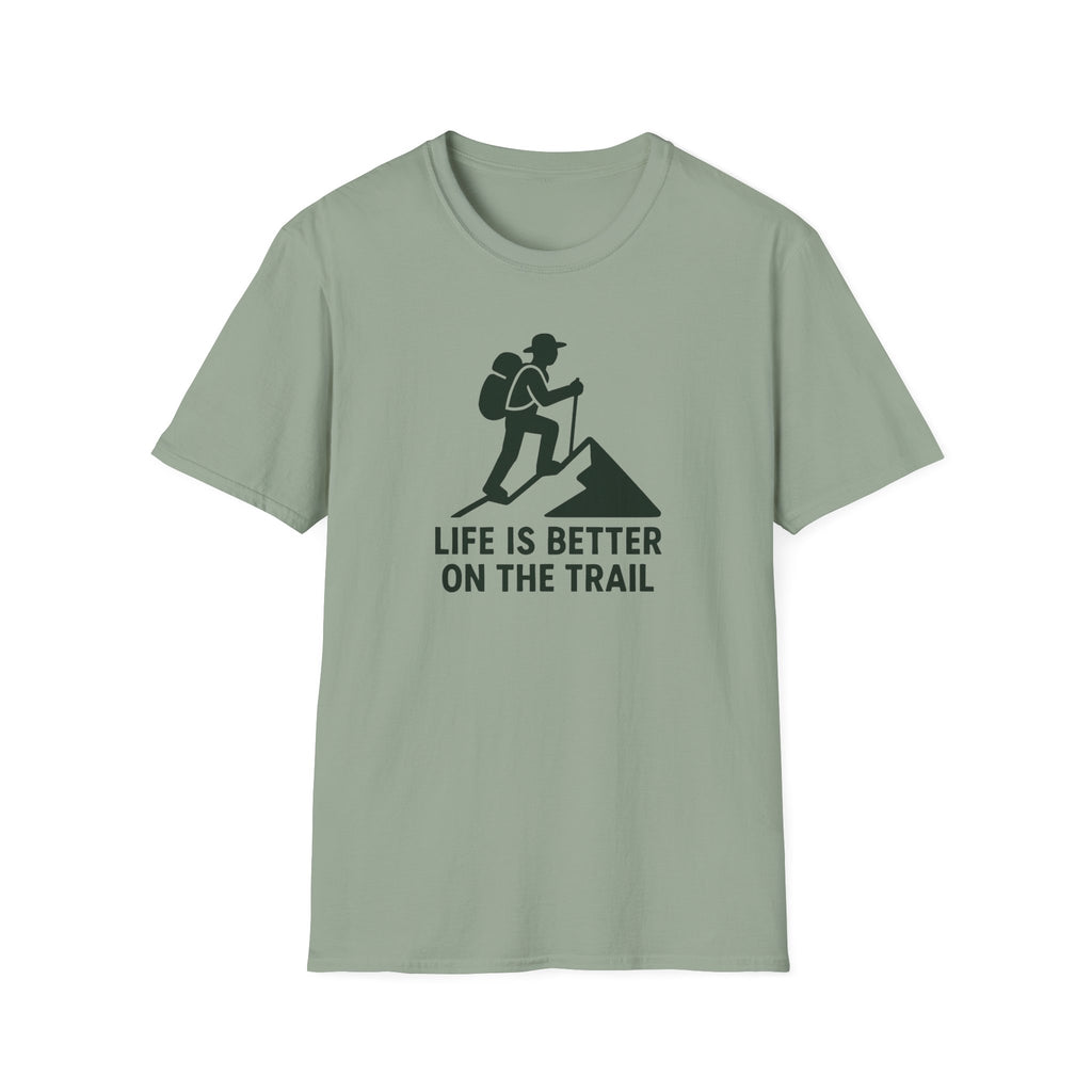 Hiking T-Shirt – “Life Is Better on the Trail” Outdoor Adventure Tee