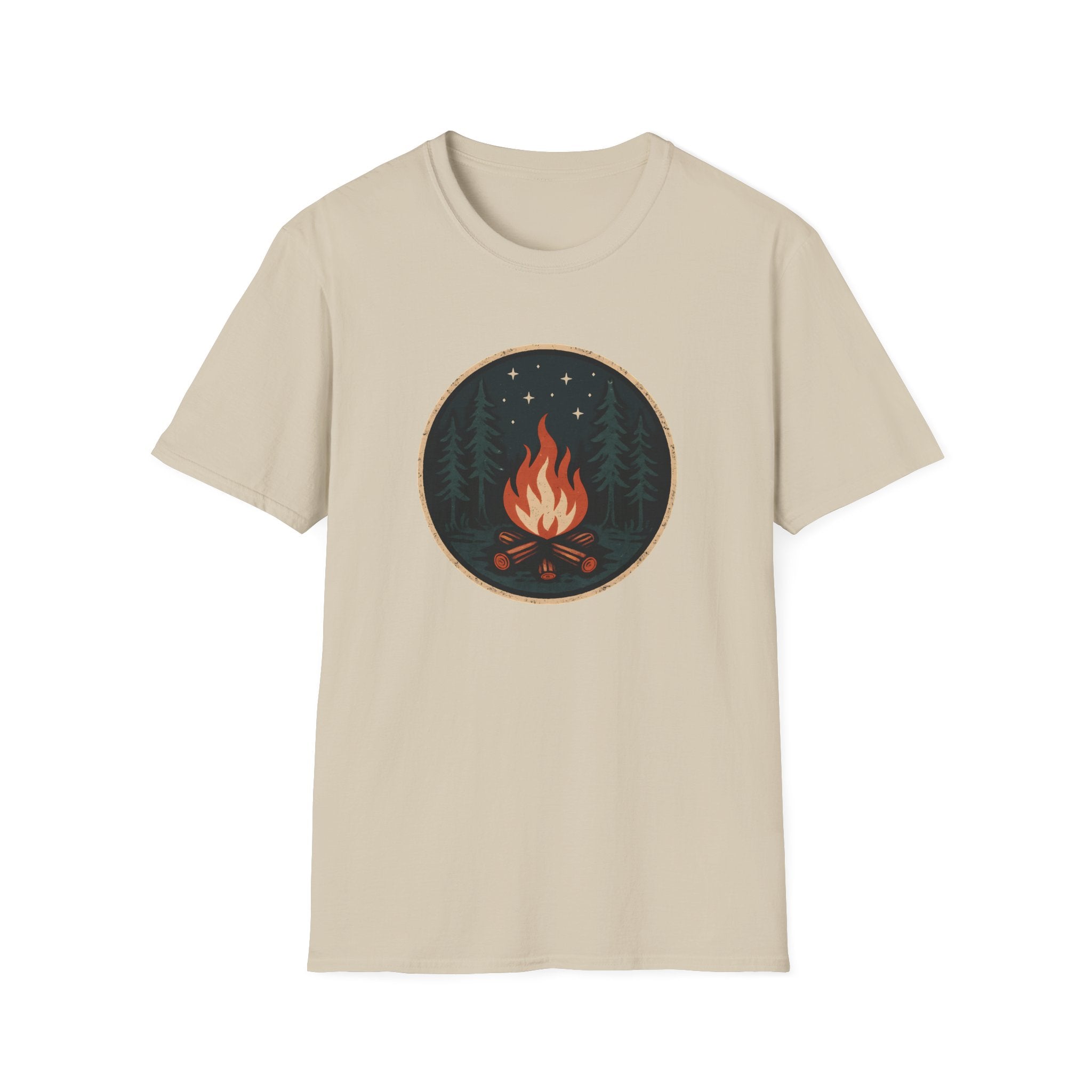 Campfire Night T-Shirt — Cozy Wilderness Bonfire Graphic Tee