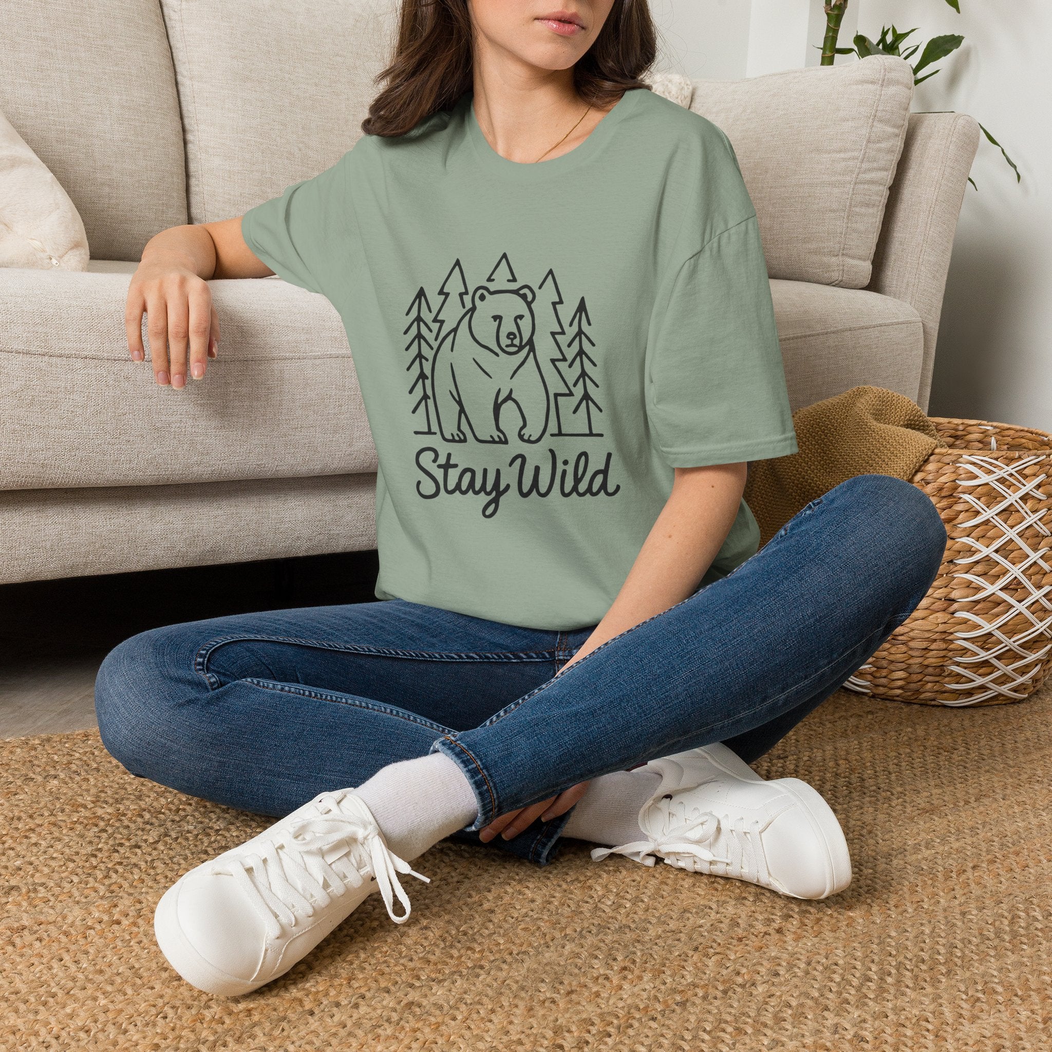 Bear Forest 'Stay Wild' T-Shirt — Adventure Outdoor Nature Tee