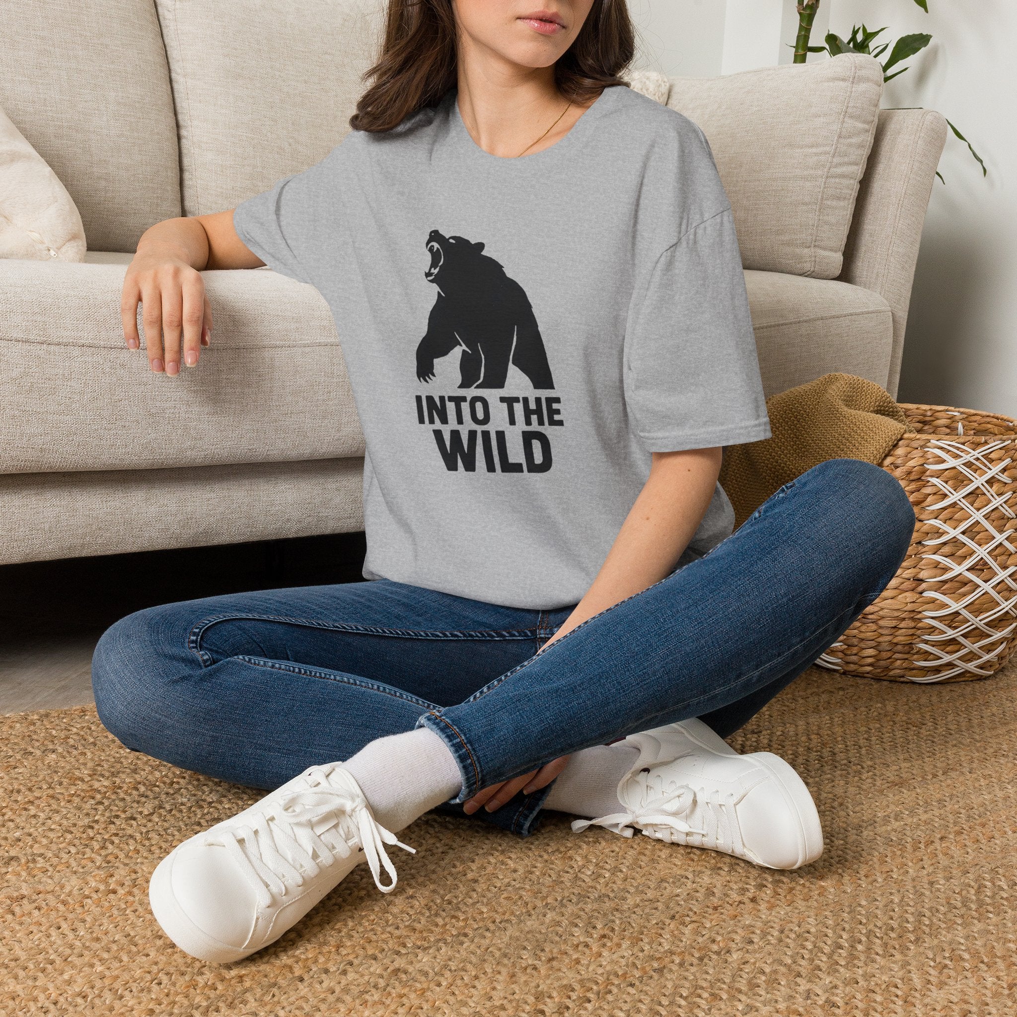 Into The Wild Bear T-Shirt — Outdoor Adventure Graphic Tee