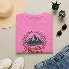 Mountain Mama T-Shirt — Floral Mountain Graphic Tee for Outdoor Moms