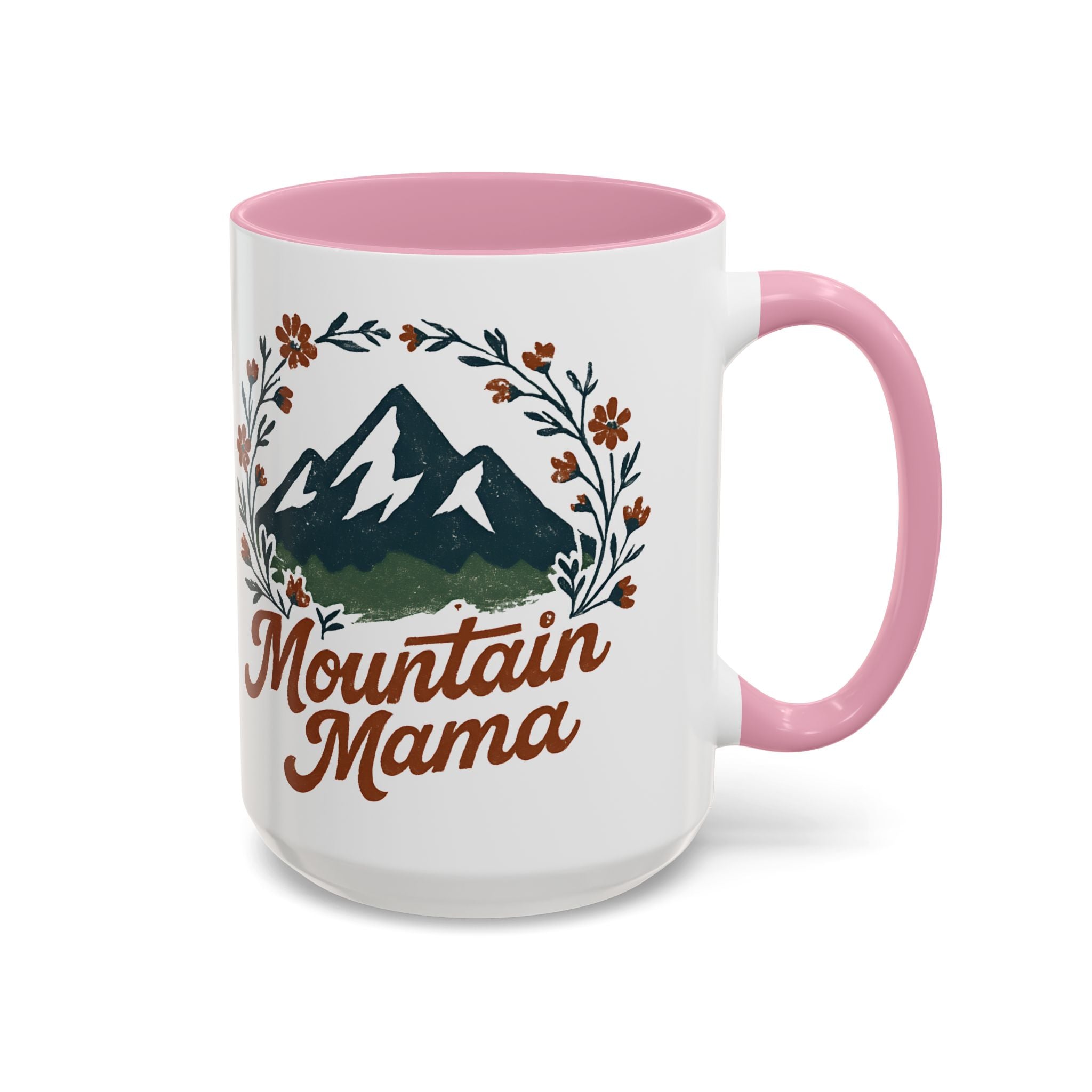 Mountain Mama Coffee Mug — 11oz & 15oz Floral Mountain Ceramic Mug