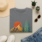 Mountain Sunset T-Shirt — Vintage Pine Forest Graphic