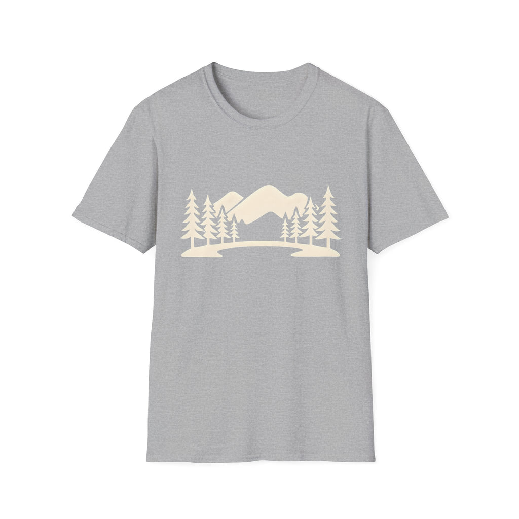 Mountain Pines T-Shirt — Minimal Scenic Forest Graphic
