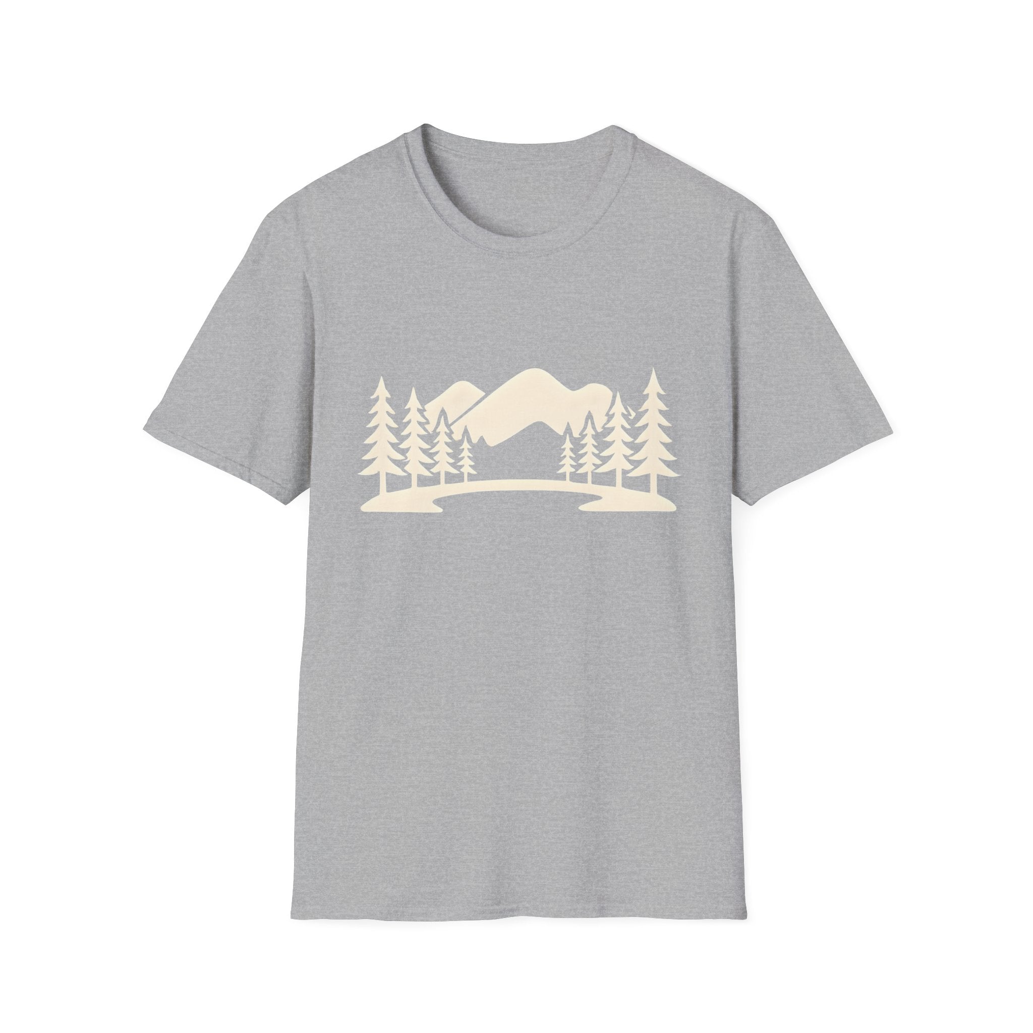 Mountain Pines T-Shirt — Minimal Scenic Forest Graphic