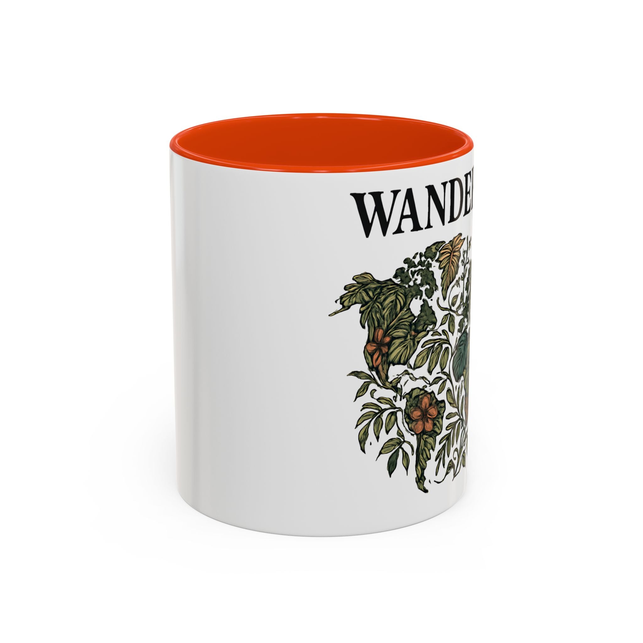 Wanderlust Floral Travel Mug — 11oz/15oz Ceramic Coffee Cup