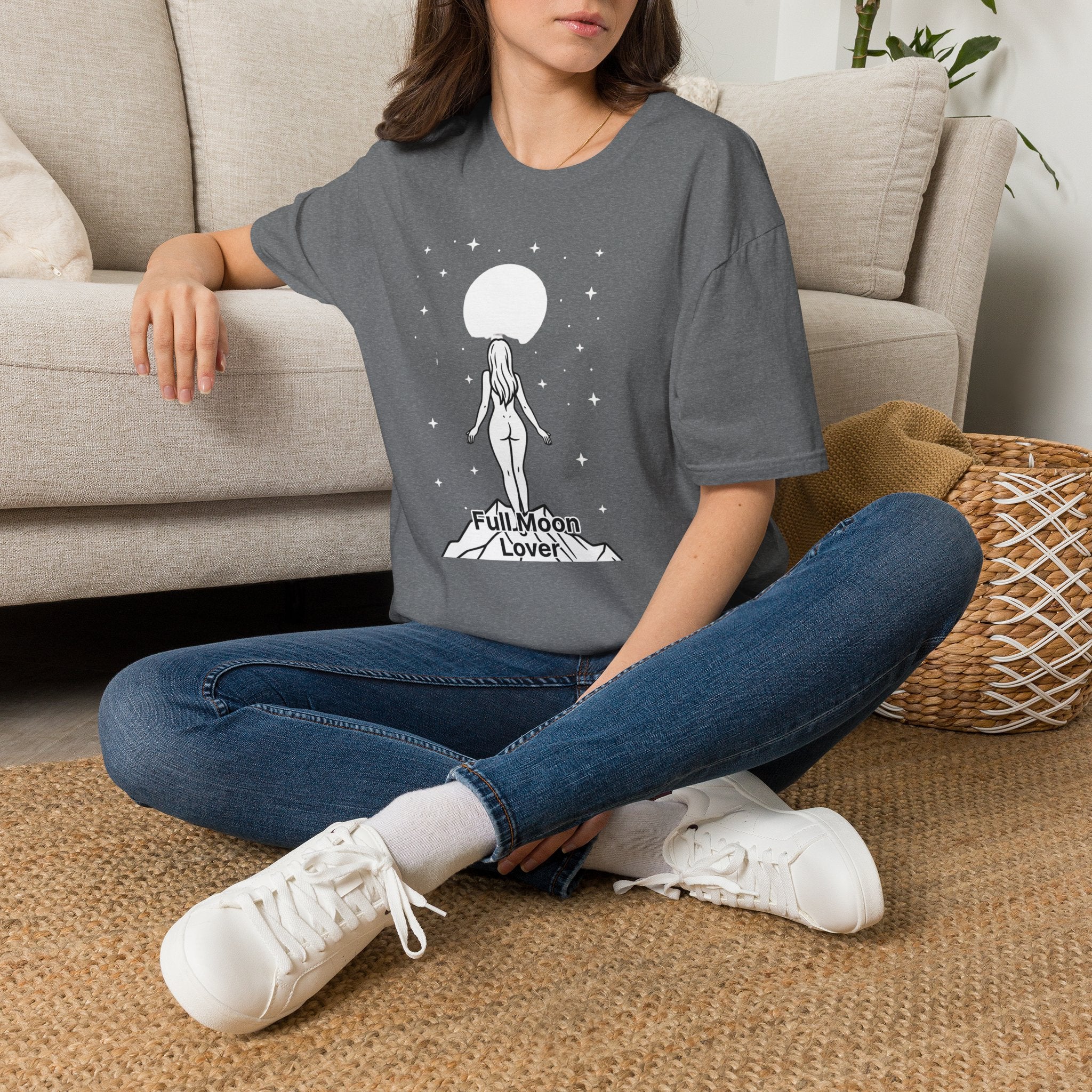 Moon Goddess T-Shirt — Celestial 'Moon Lover' Graphic Tee
