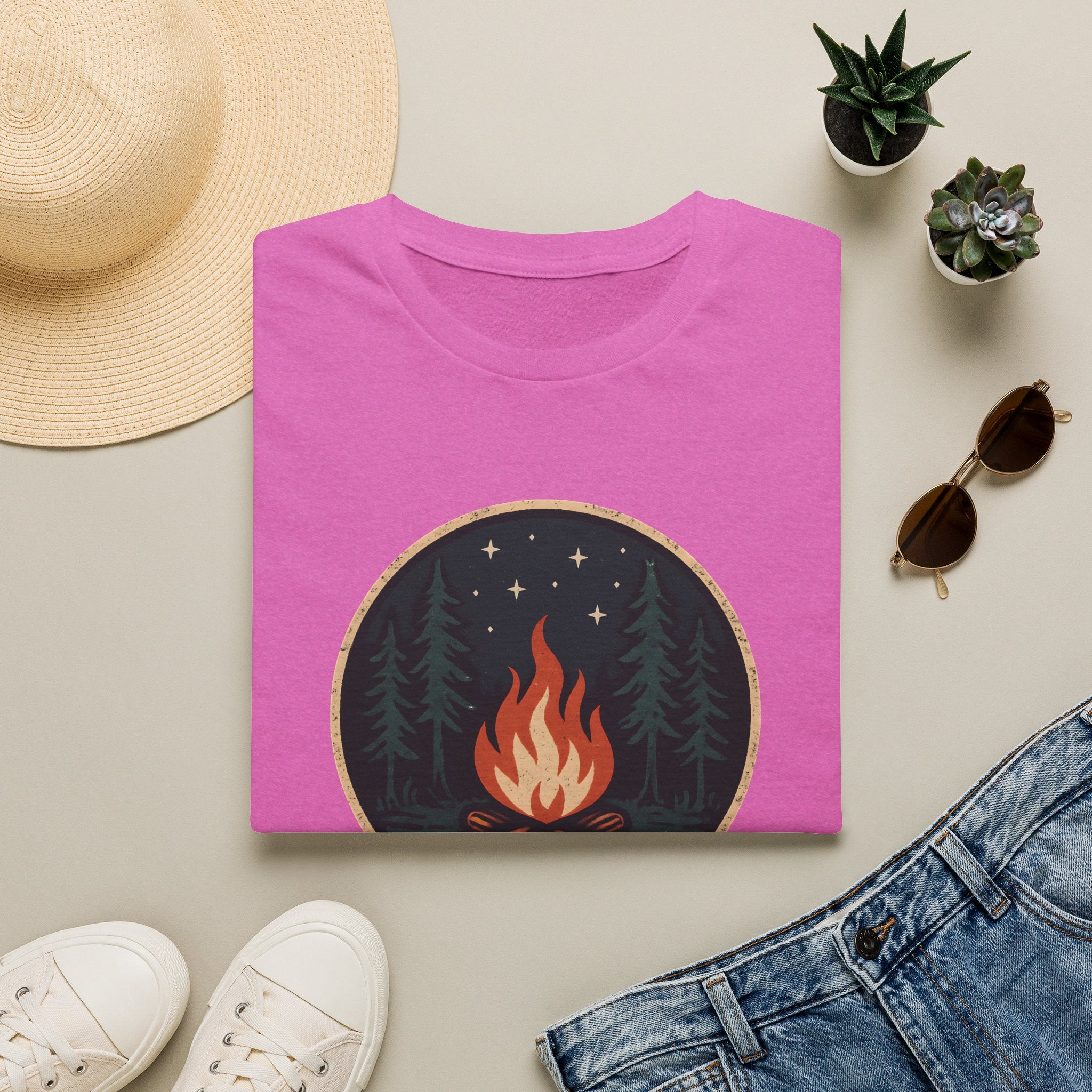 Campfire Night T-Shirt — Cozy Wilderness Bonfire Graphic Tee