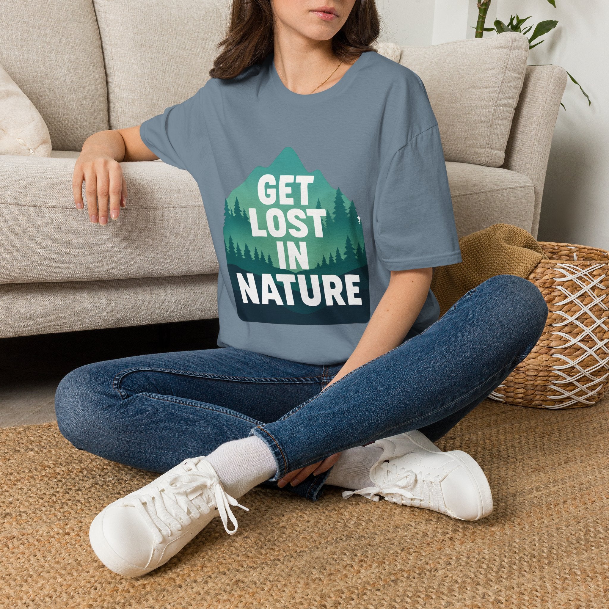 Get Lost in Nature T-Shirt — Outdoor Adventure Graphic Tee