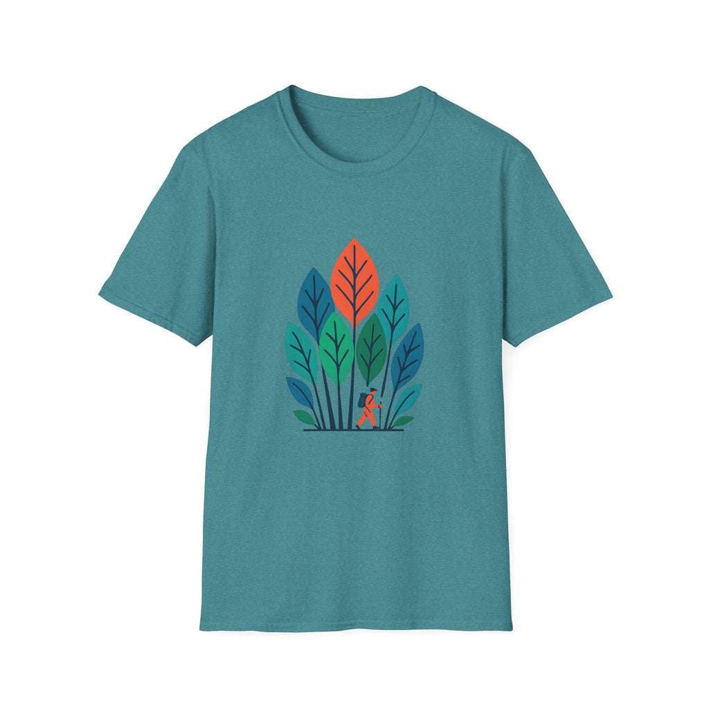 T-Shirt — Minimalist Colorful Leaf Forest Graphic