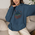 Mountain Mama Hoodie — Floral Mountain Graphic Pullover for Outdoor Moms