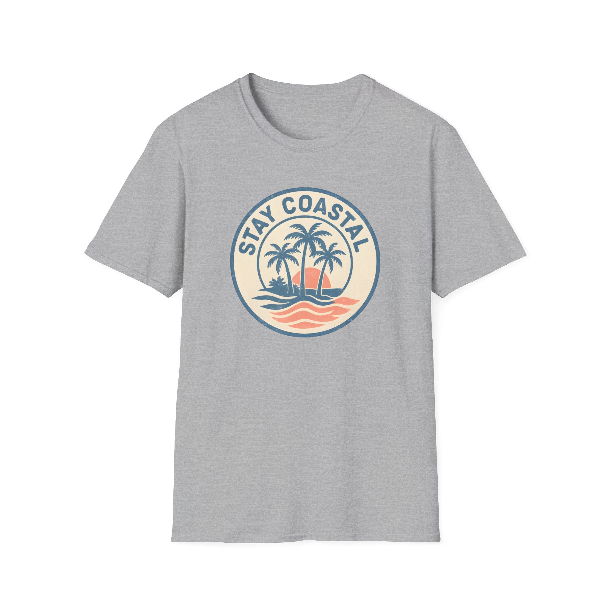 Stay Coastal T-Shirt — Vintage Palm Beach Sunset Tee