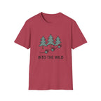 Into the Wild T-Shirt — Pine Trees & Paw Prints Outdoors Tee