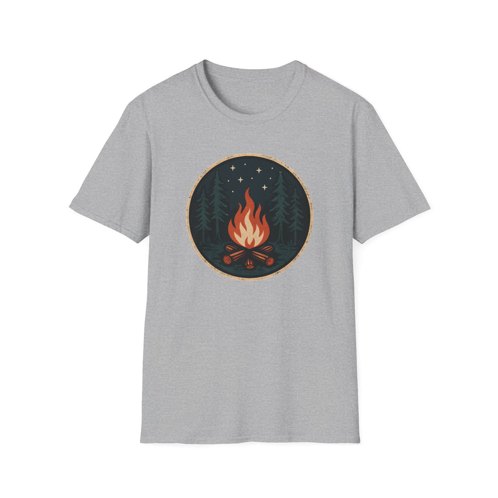 Campfire Night T-Shirt — Cozy Wilderness Bonfire Graphic Tee