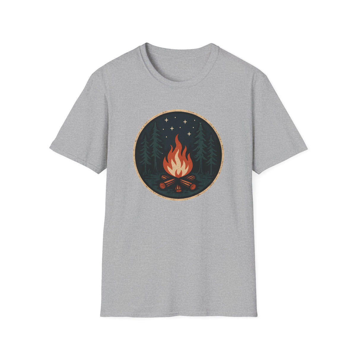 Campfire Night T-Shirt — Cozy Wilderness Bonfire Graphic Tee