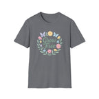 Grow Free Floral T-Shirt — Pastel Garden Butterfly Tee