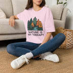Nature Is My Therapy T-Shirt — Scenic Forest River Graphic Tee