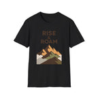 Rise & Roam Mountain T-Shirt — Adventure Graphic Tee for Hikers & Travelers