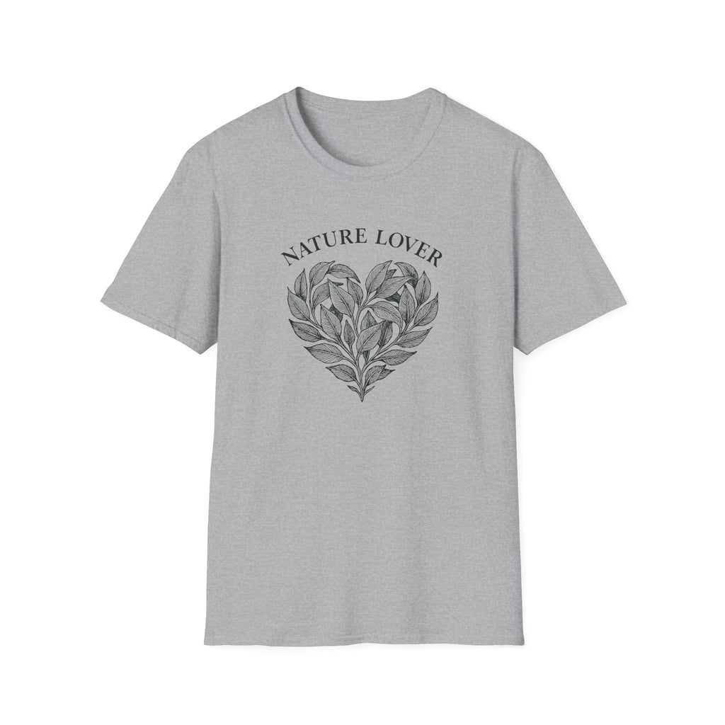 Nature Lover T-Shirt — Botanical Heart Graphic Tee