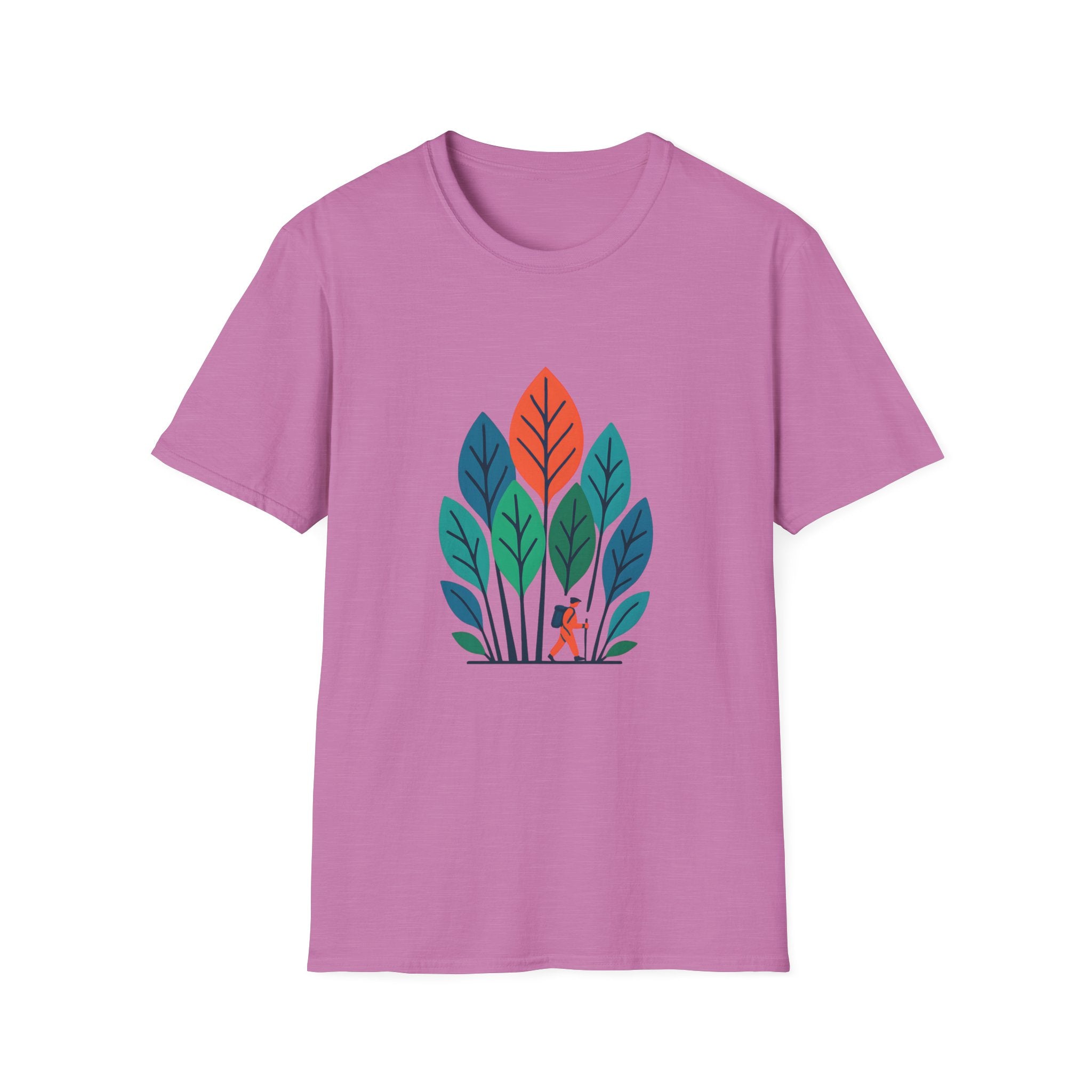 T-Shirt — Minimalist Colorful Leaf Forest Graphic