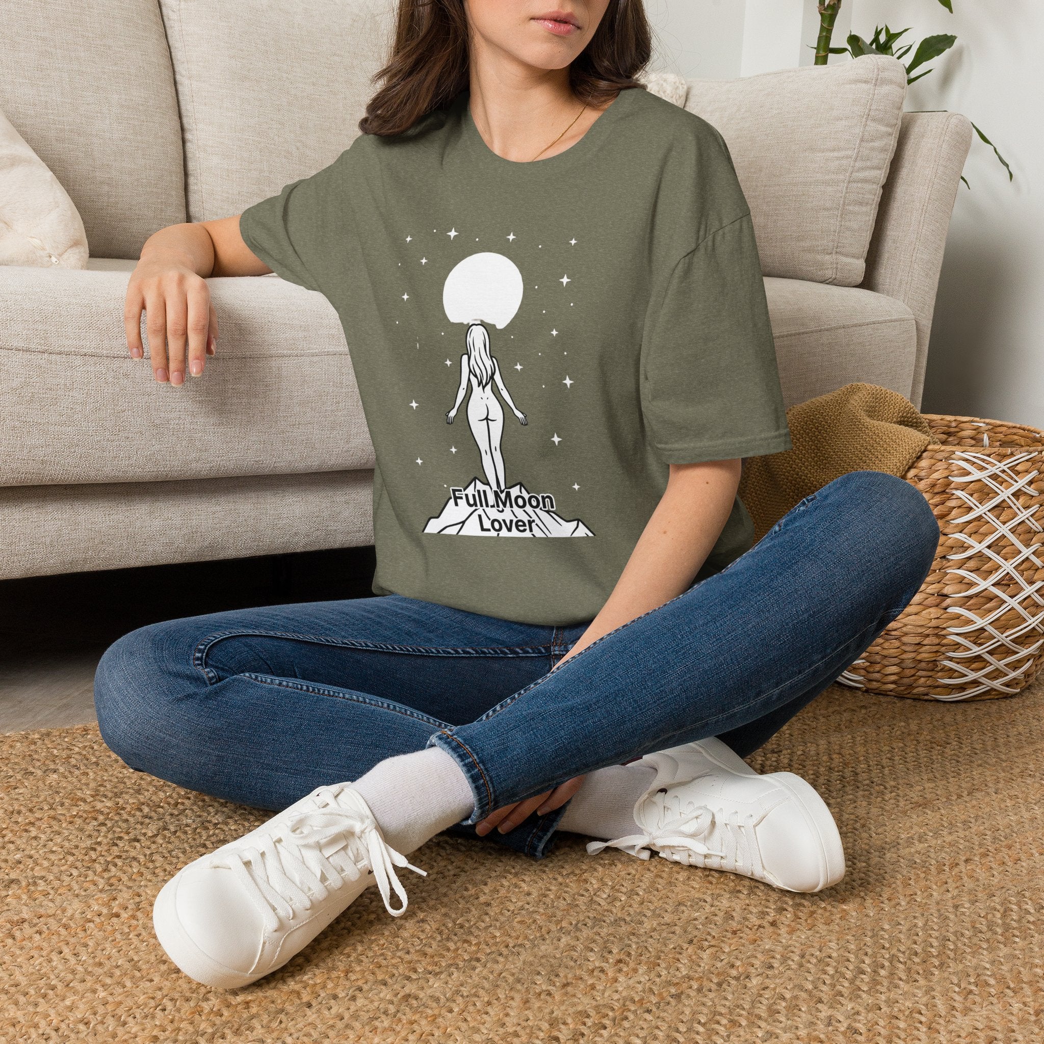 Moon Goddess T-Shirt — Celestial 'Moon Lover' Graphic Tee