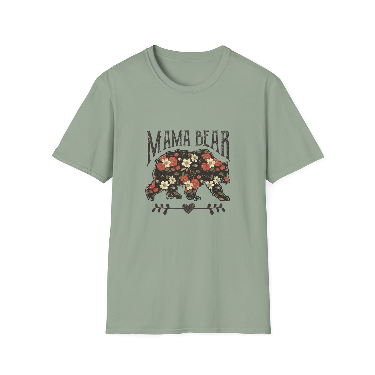 Mama Bear Floral T-Shirt — Vintage Floral Mom Tee
