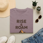 Rise & Roam Mountain T-Shirt — Adventure Graphic Tee for Hikers & Travelers