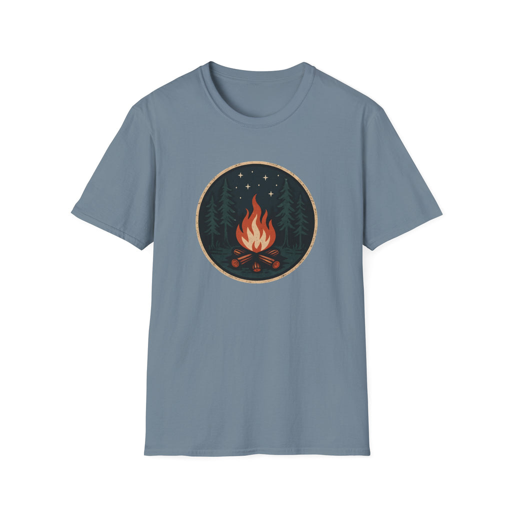 Campfire Night T-Shirt — Cozy Wilderness Bonfire Graphic Tee
