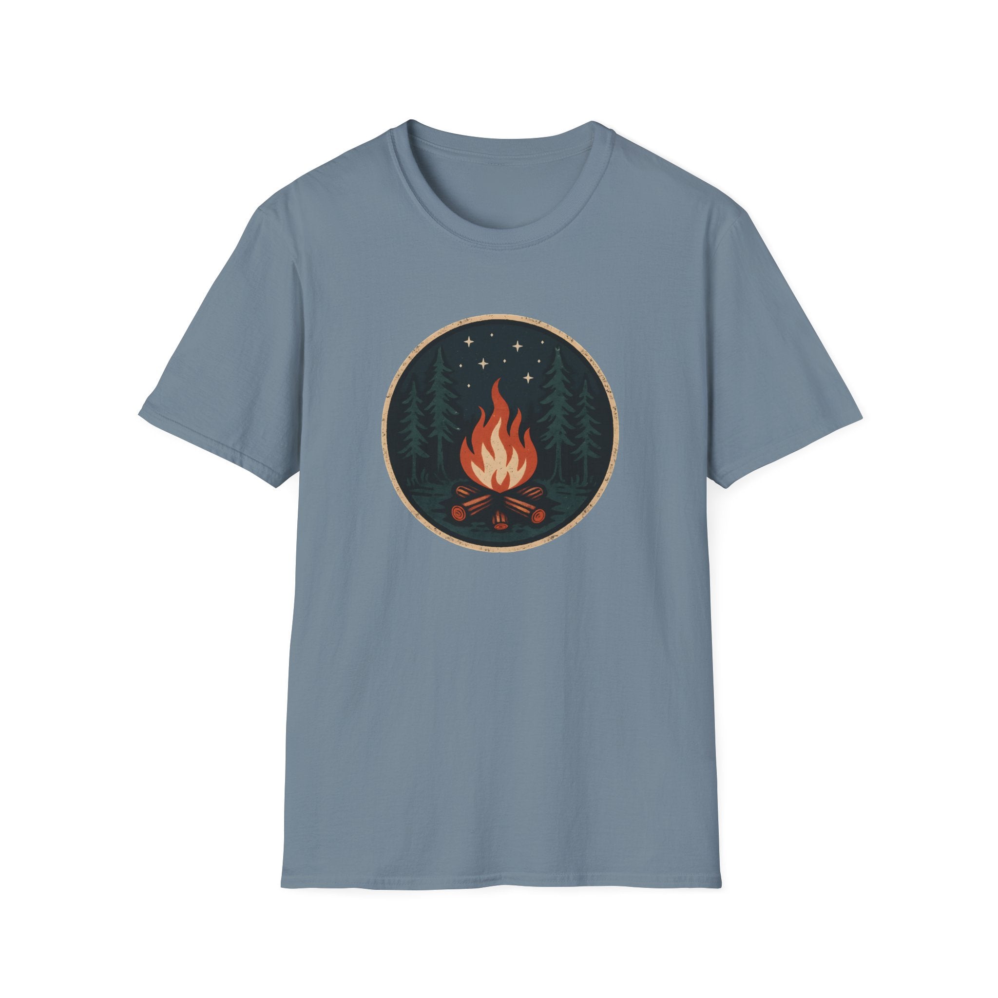 Campfire Night T-Shirt — Cozy Wilderness Bonfire Graphic Tee