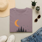 T-Shirt: Retro Camper Night Moon Tee — Forest Van Camping Graphic