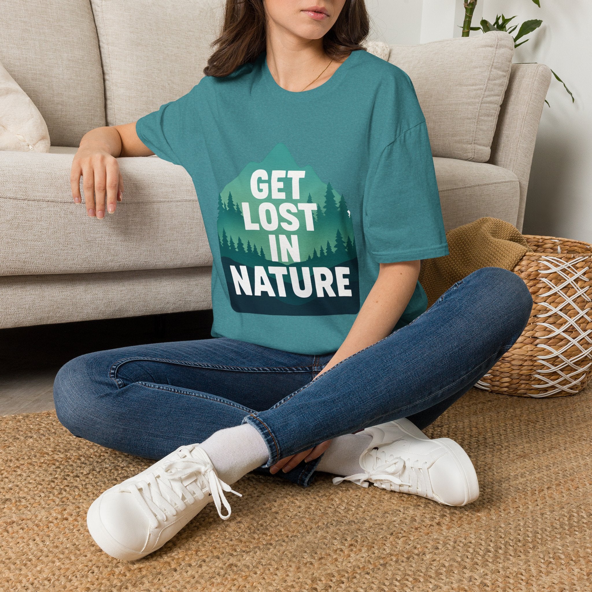 Get Lost in Nature T-Shirt — Outdoor Adventure Graphic Tee