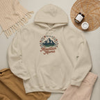 Mountain Mama Hoodie — Floral Mountain Graphic Pullover for Outdoor Moms