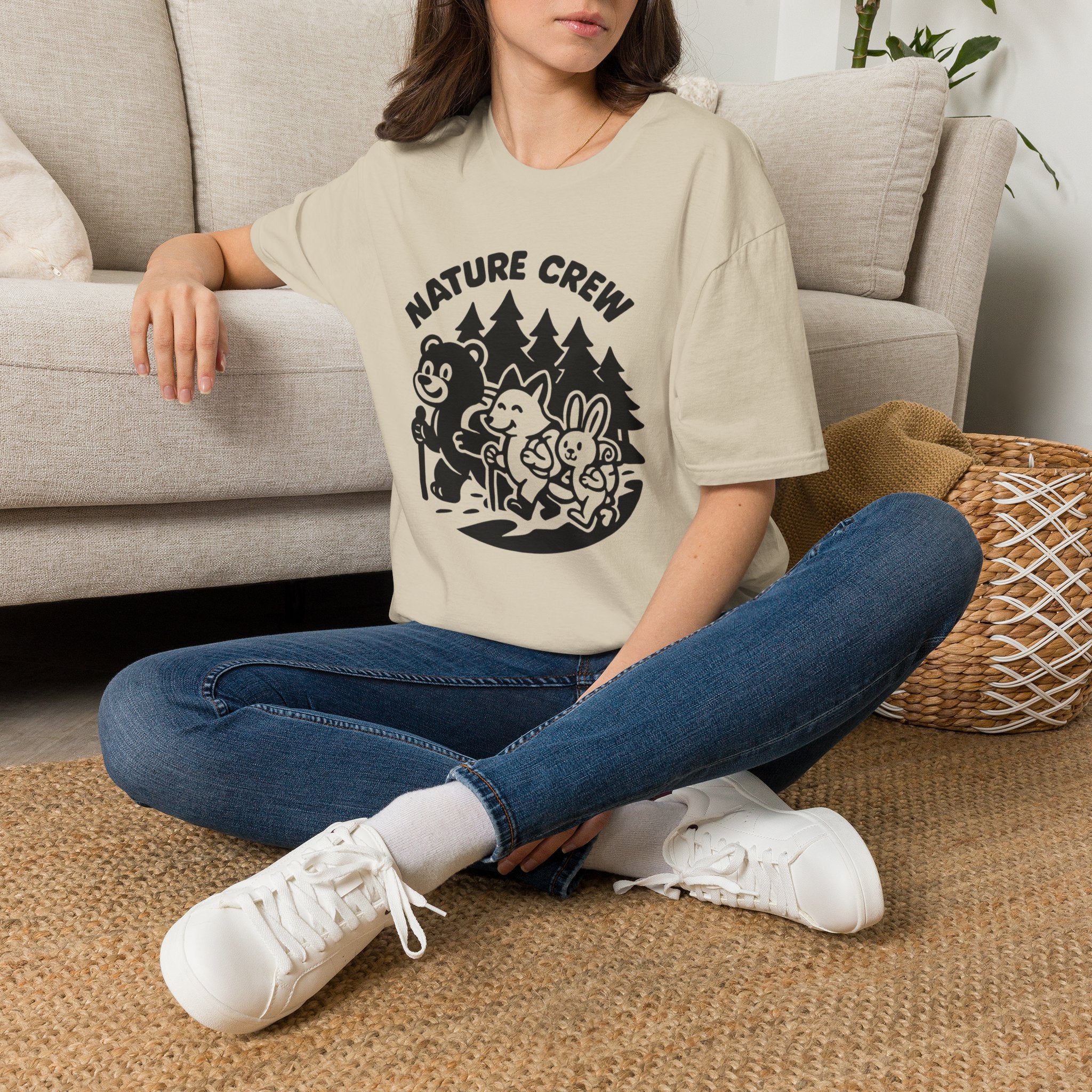 Nature Crew T‑Shirt — Cute Forest Animals Camping Tee